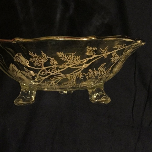 SILVER City Flanders Poppy silver overlay dish. - Picture 1 of 7